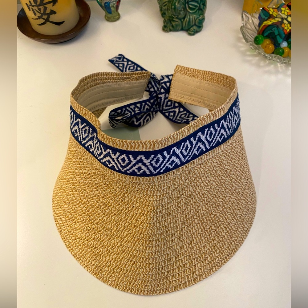 Sea & Grass Straw Sun Visor (NWT)